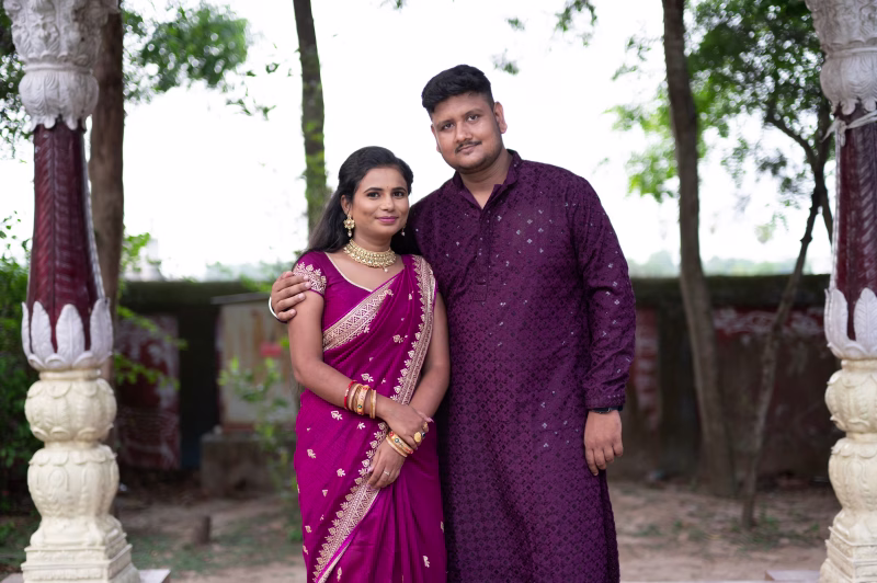 Couple on location during a pre-wedding shoot by Nayak Studio